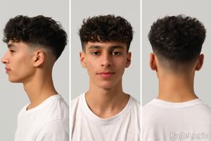 Curly Top Fade hairstyle transformation by jayg